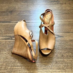 Cole Haan Italian leather platform heels